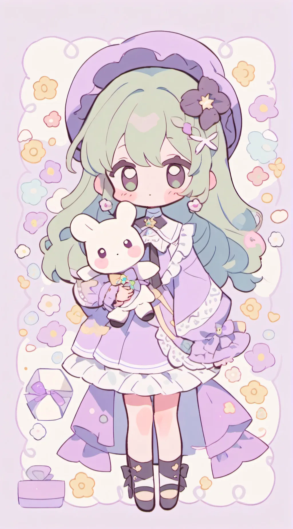 ai character: Cutie pie  background