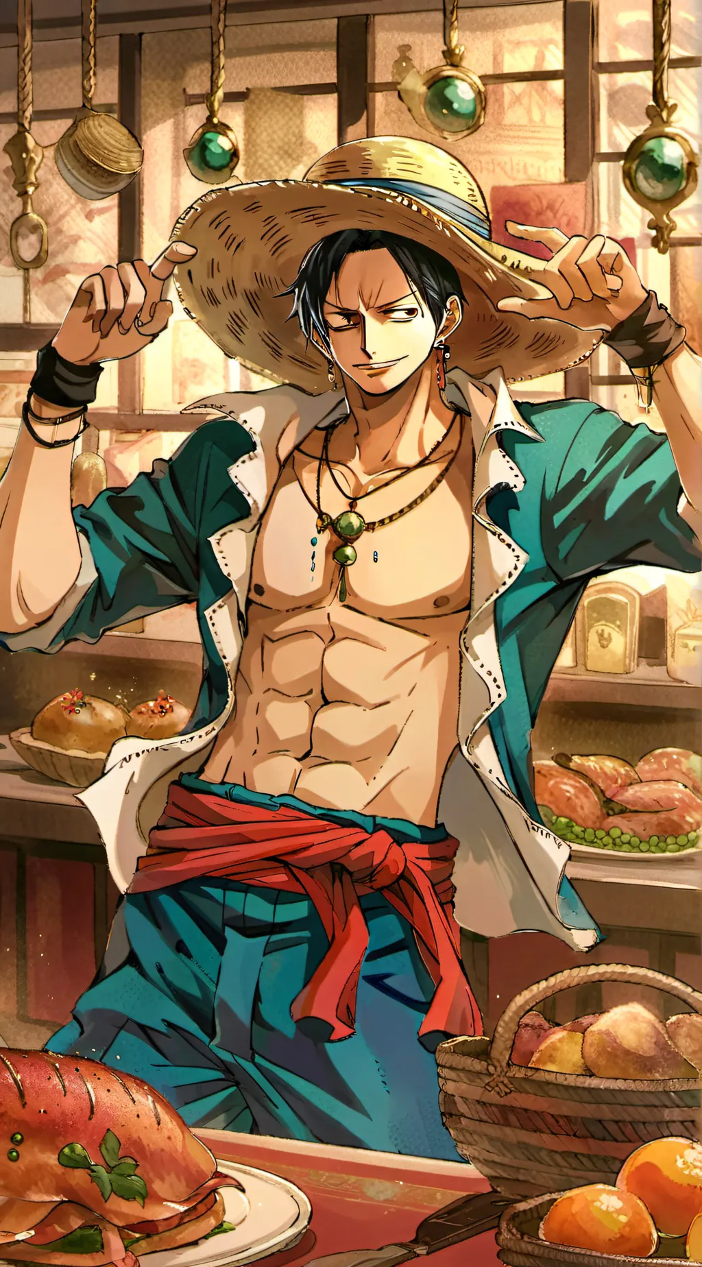 ai character: luffy background