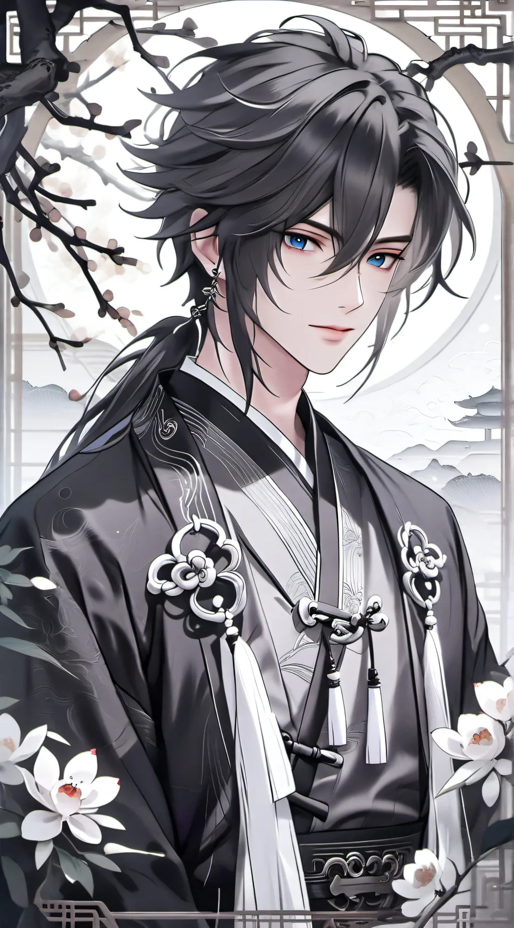 ai character: xiao lan🌜 background