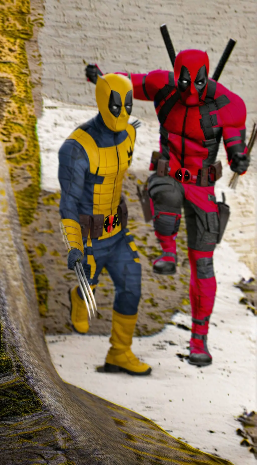 ai character: Dead pool ￼ background