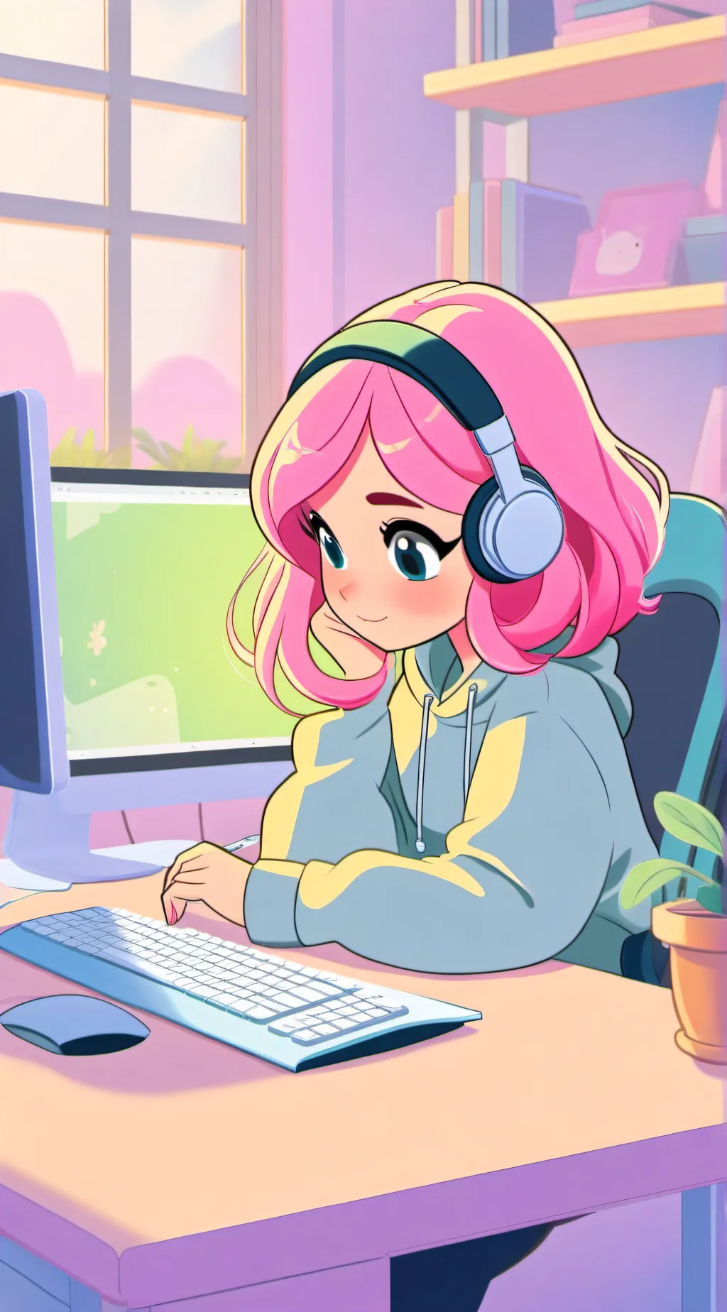 ai character: youtube channel background