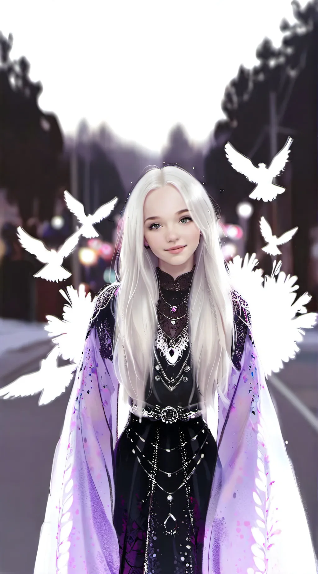ai character: Dove Cameron background