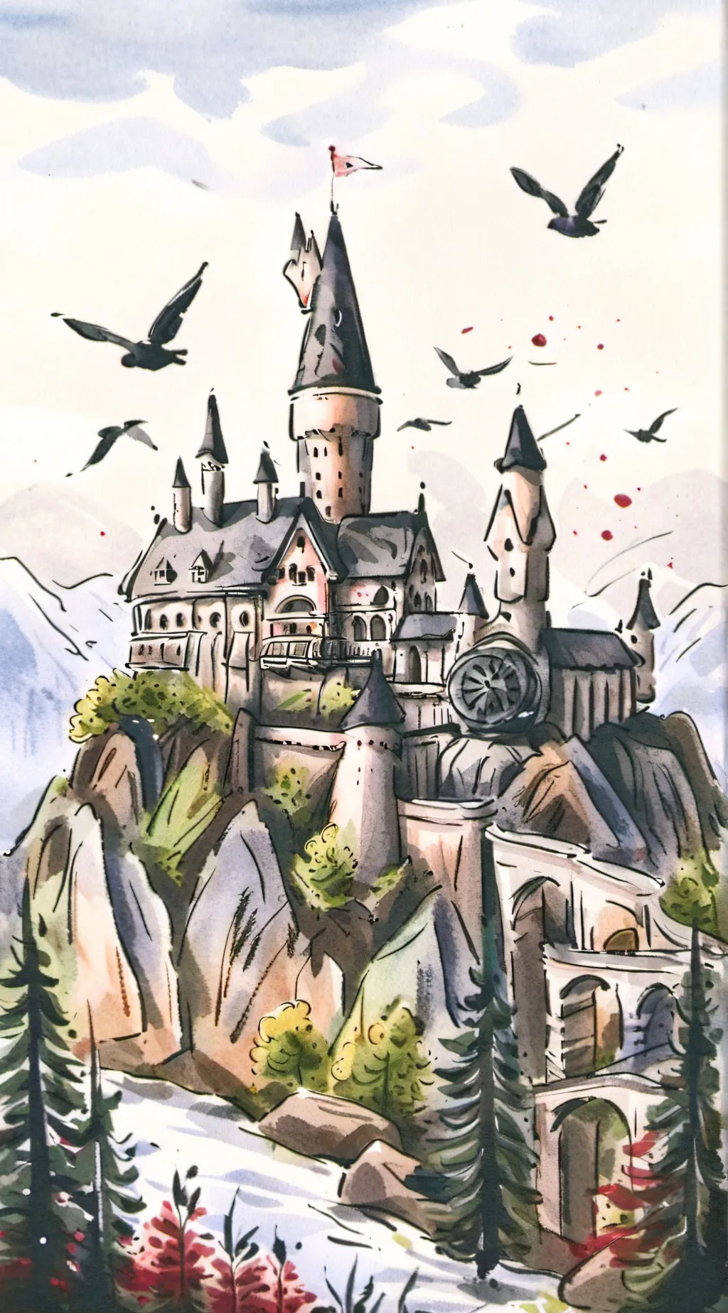 ai character: Hogwarts  background