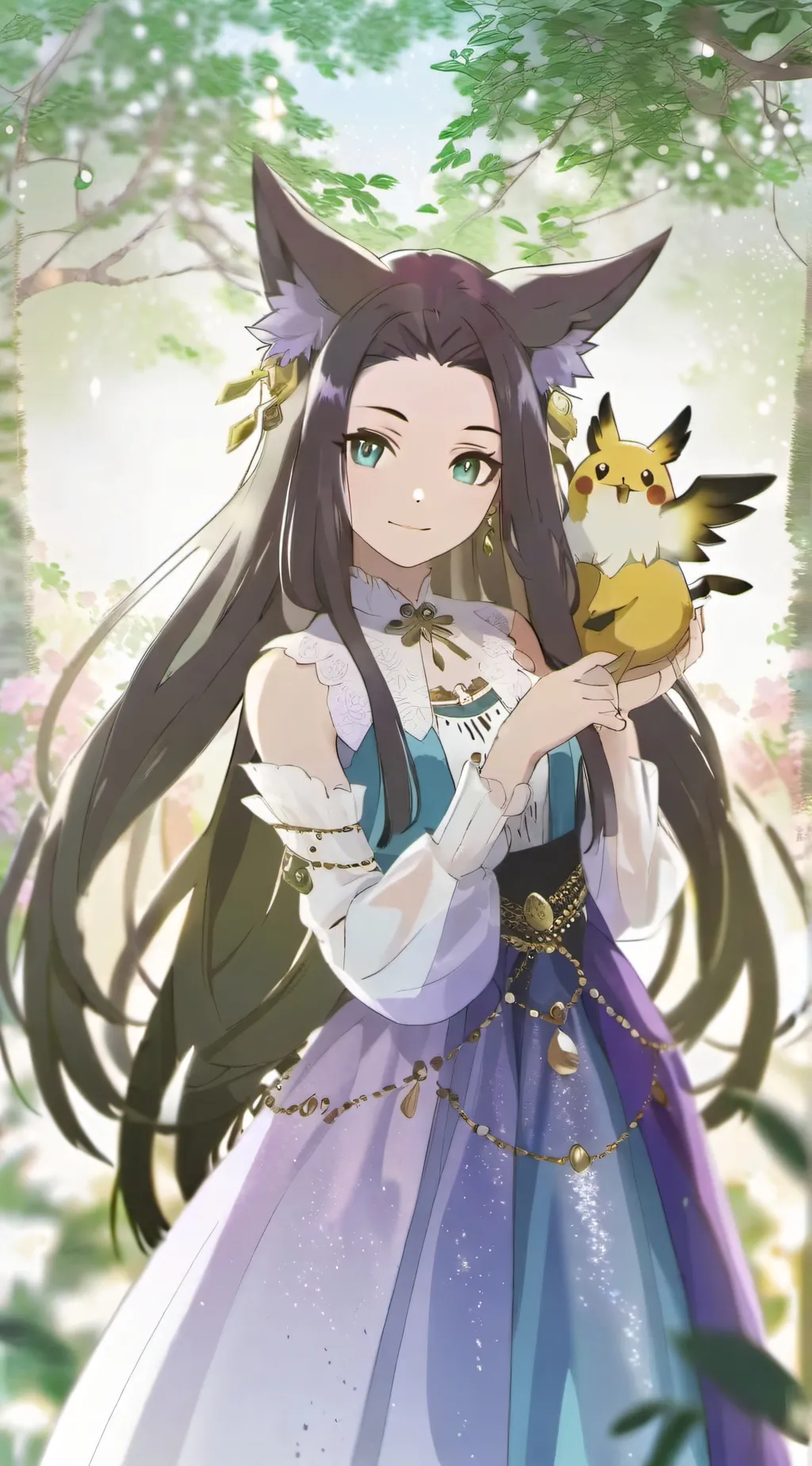 ai character: Aurora background