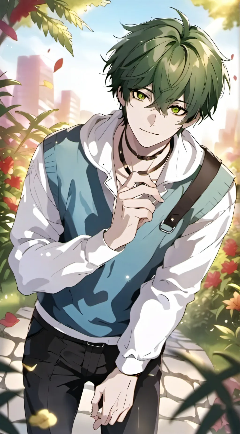 ai character: focus  background