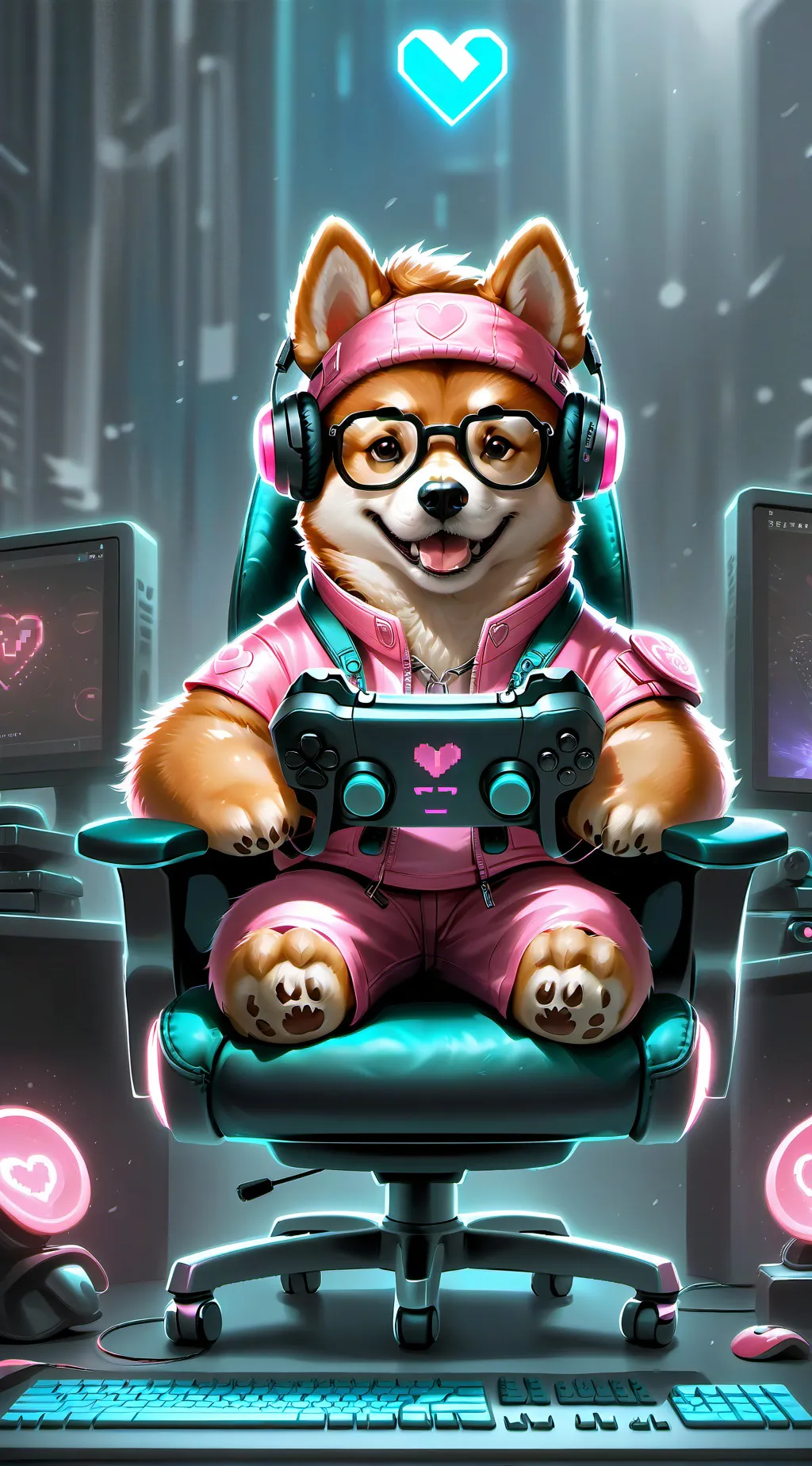 ai character: PixelPaws background