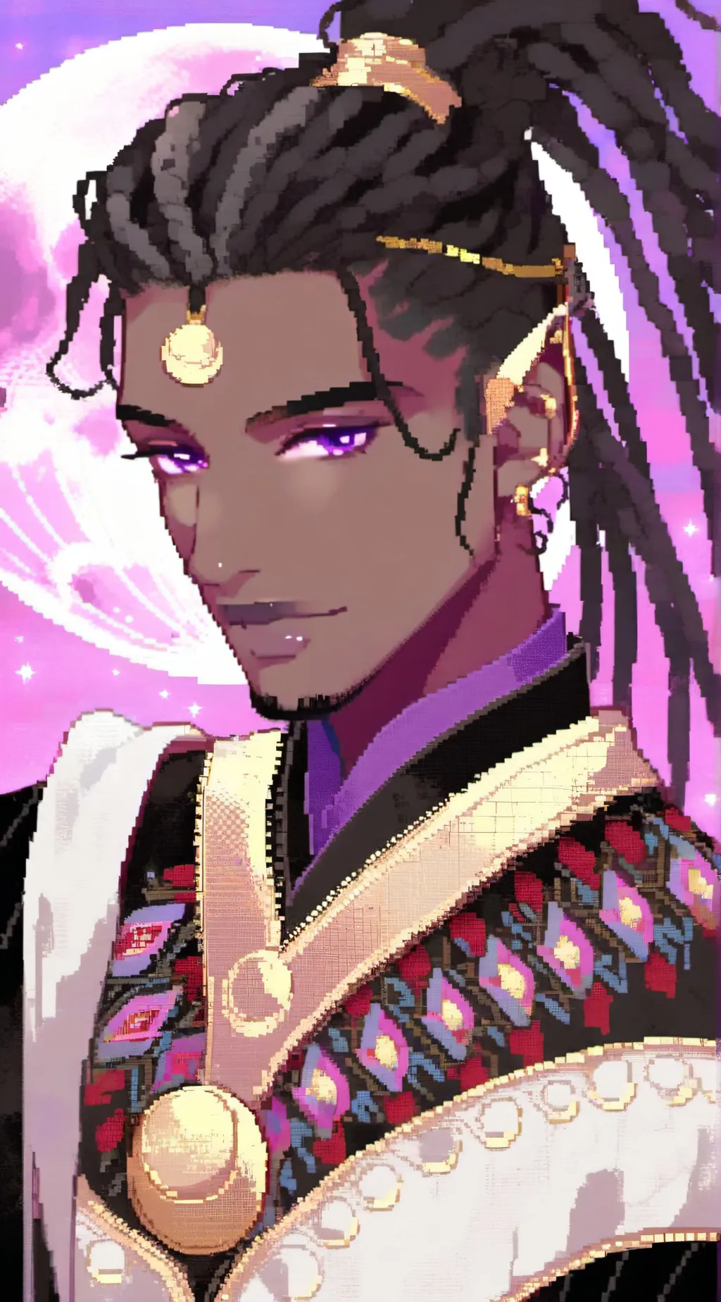 ai character: Calum River Moon background