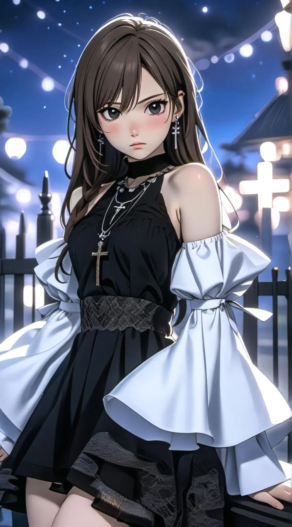 ai character: Violet background