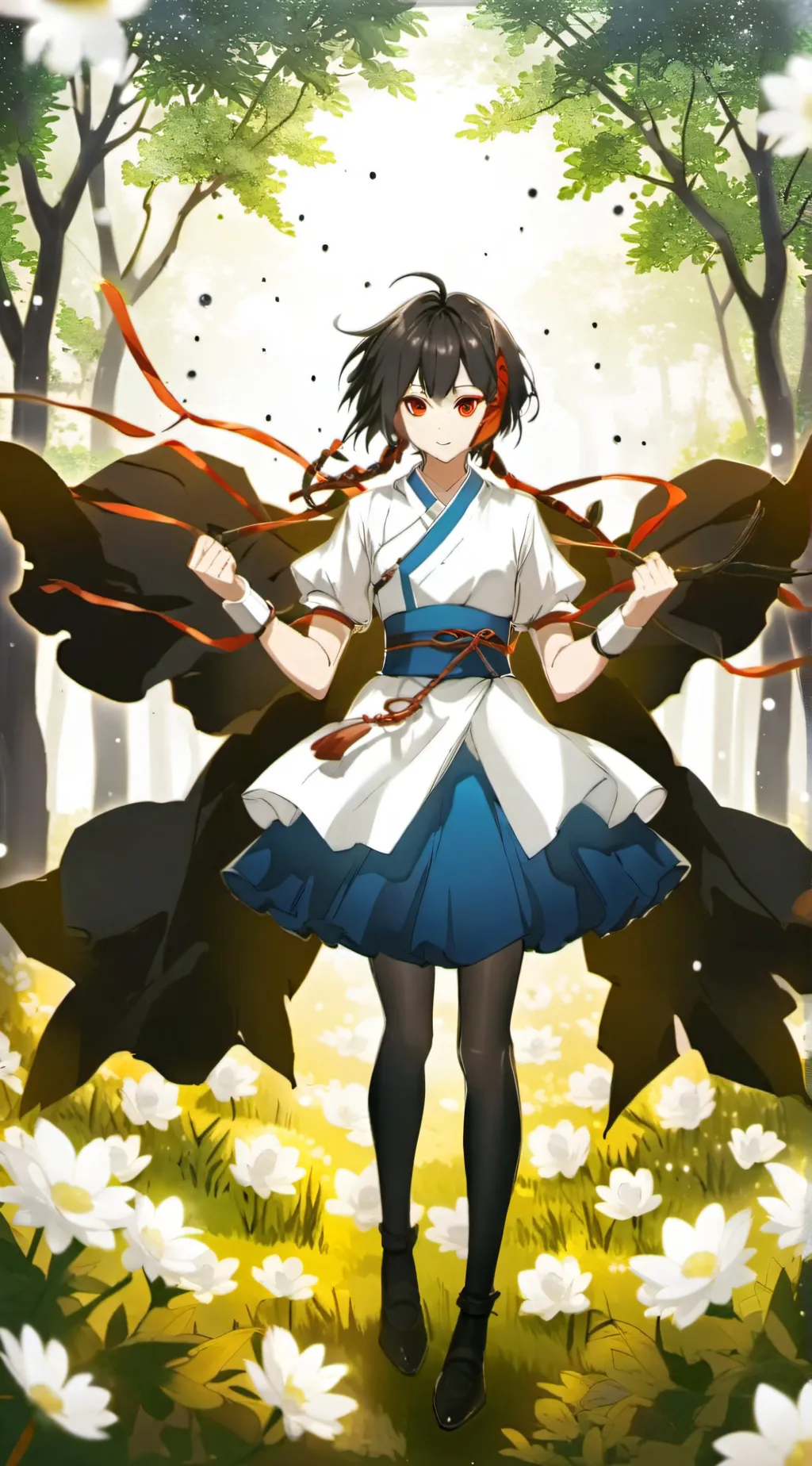 ai character: anime war background