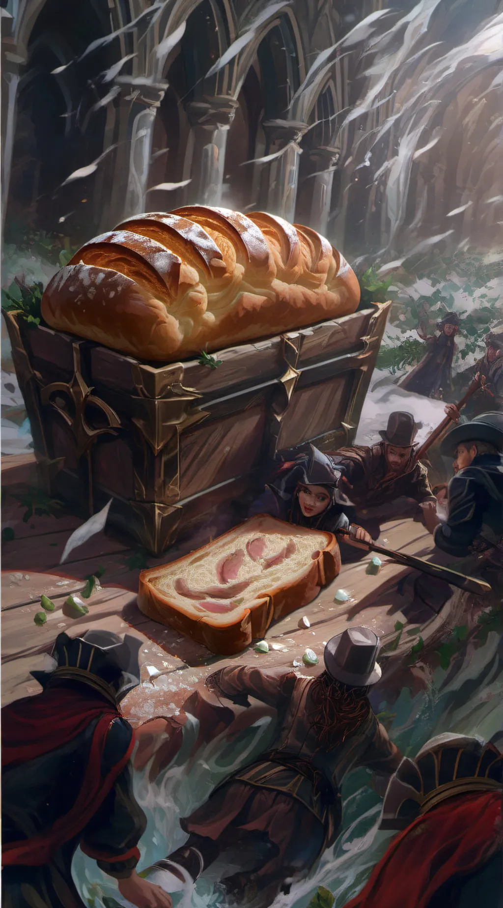 ai character: BREAD background