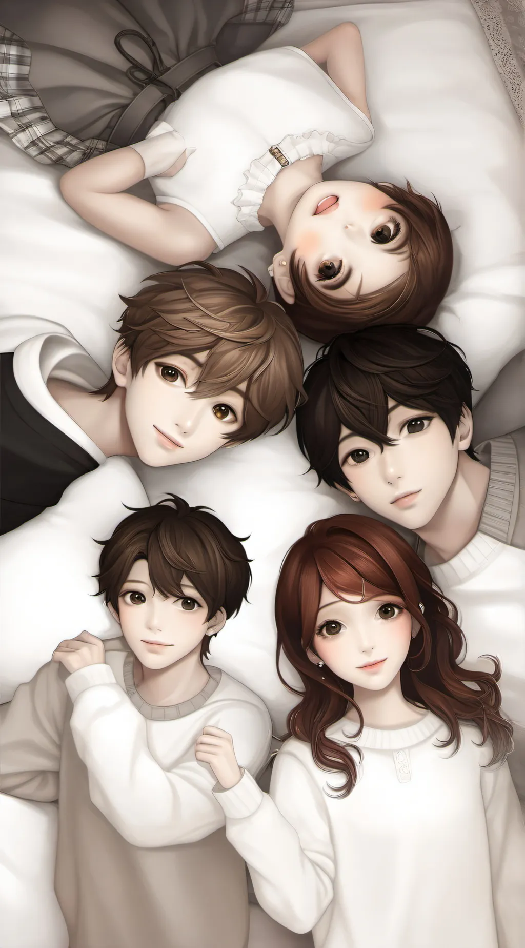 ai character: 5 Children background