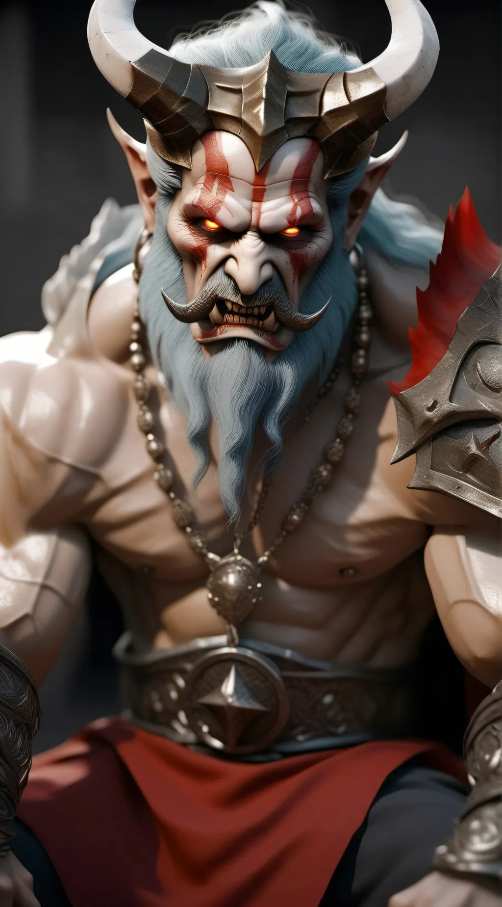 ai character: Demon king. background