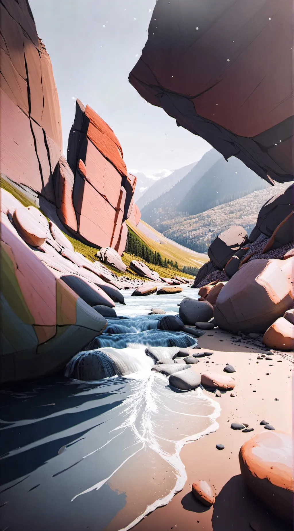 ai character: Rock climping background