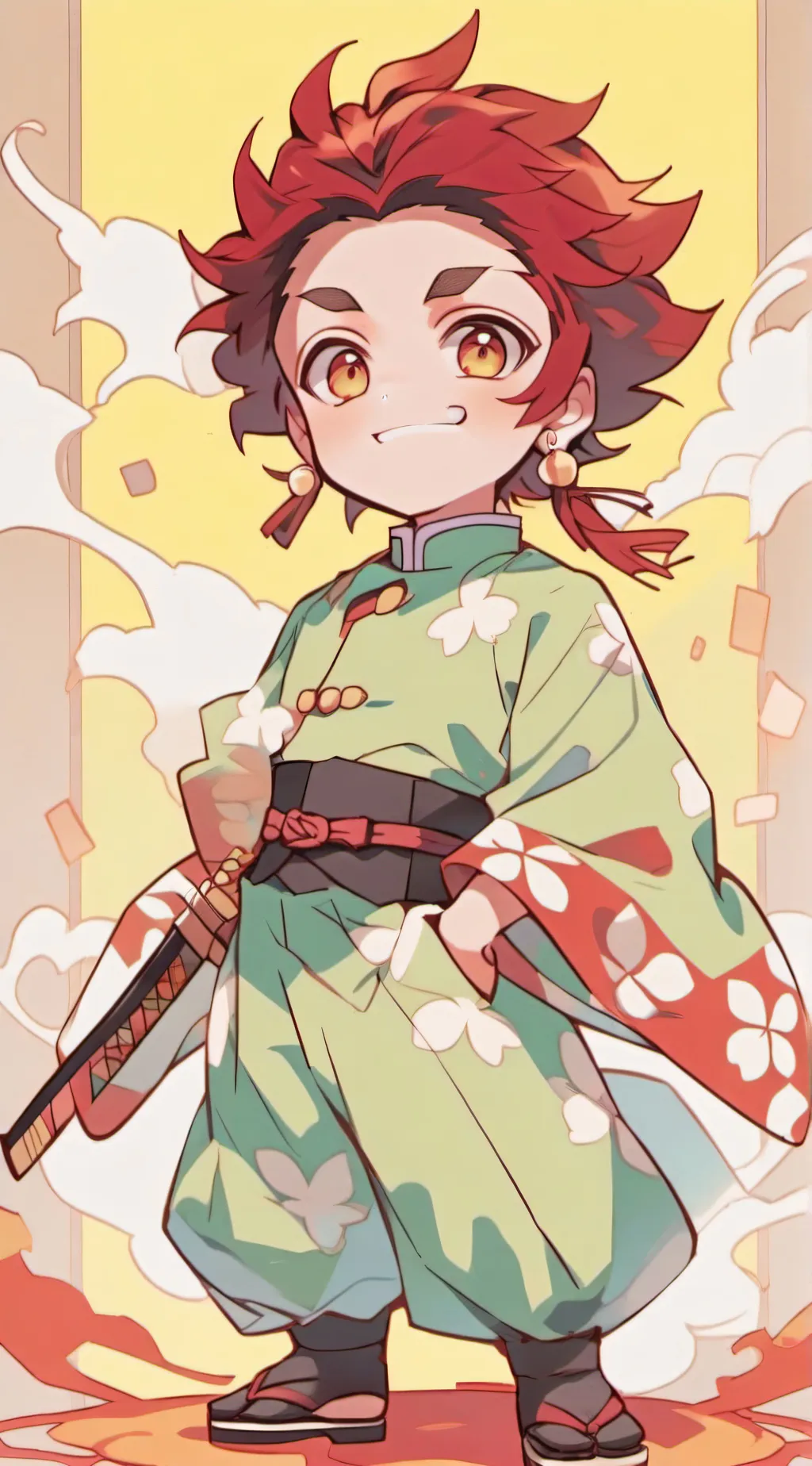 ai character: Tanjiro Kamado background