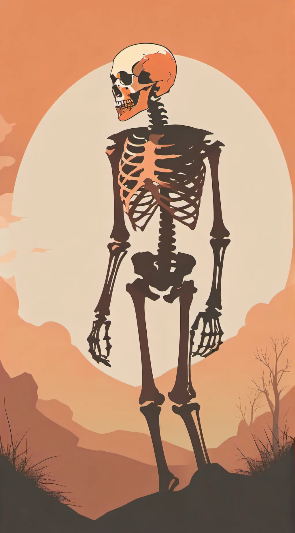 ai character: skully  background