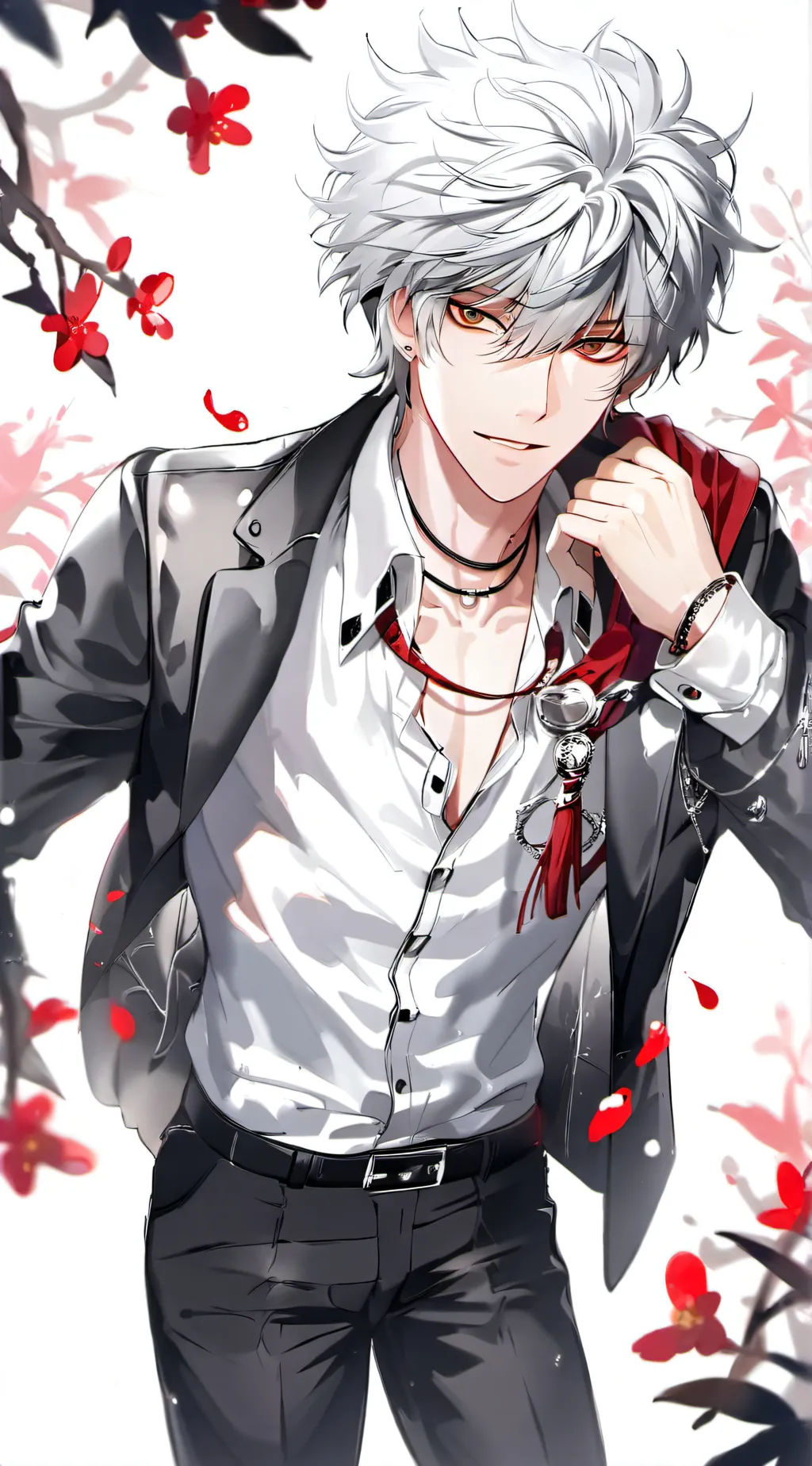 ai character: Silver  background