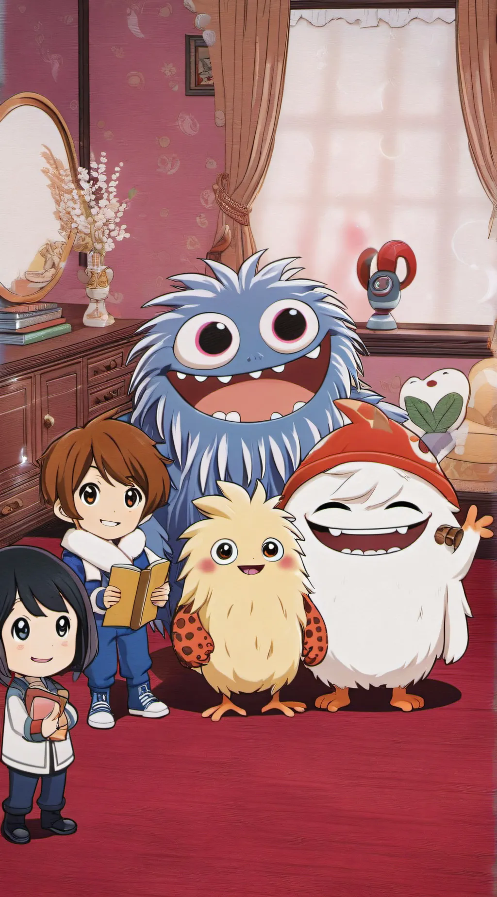 ai character: MSM Smiling critte background