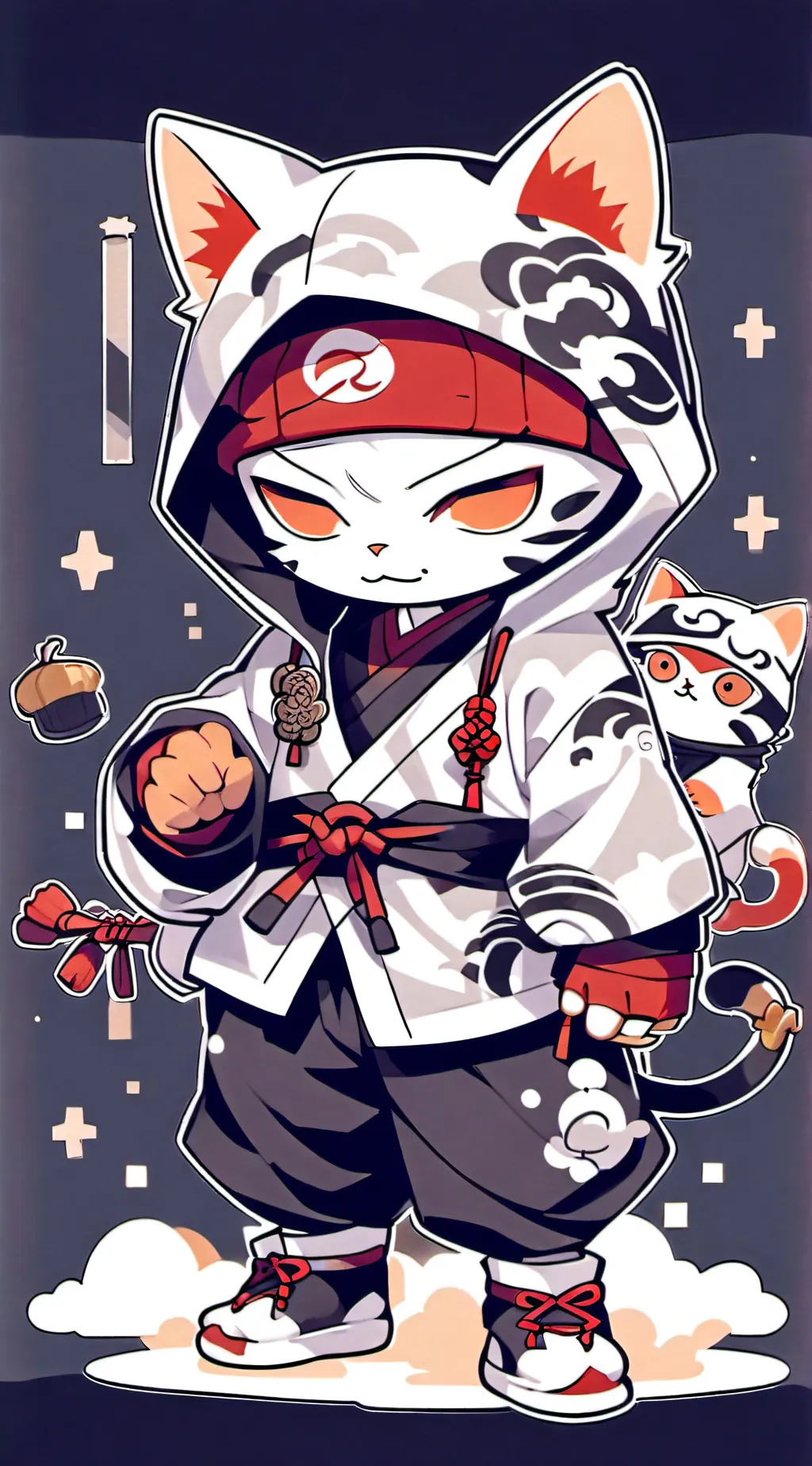 ai character: Cat-ninja background