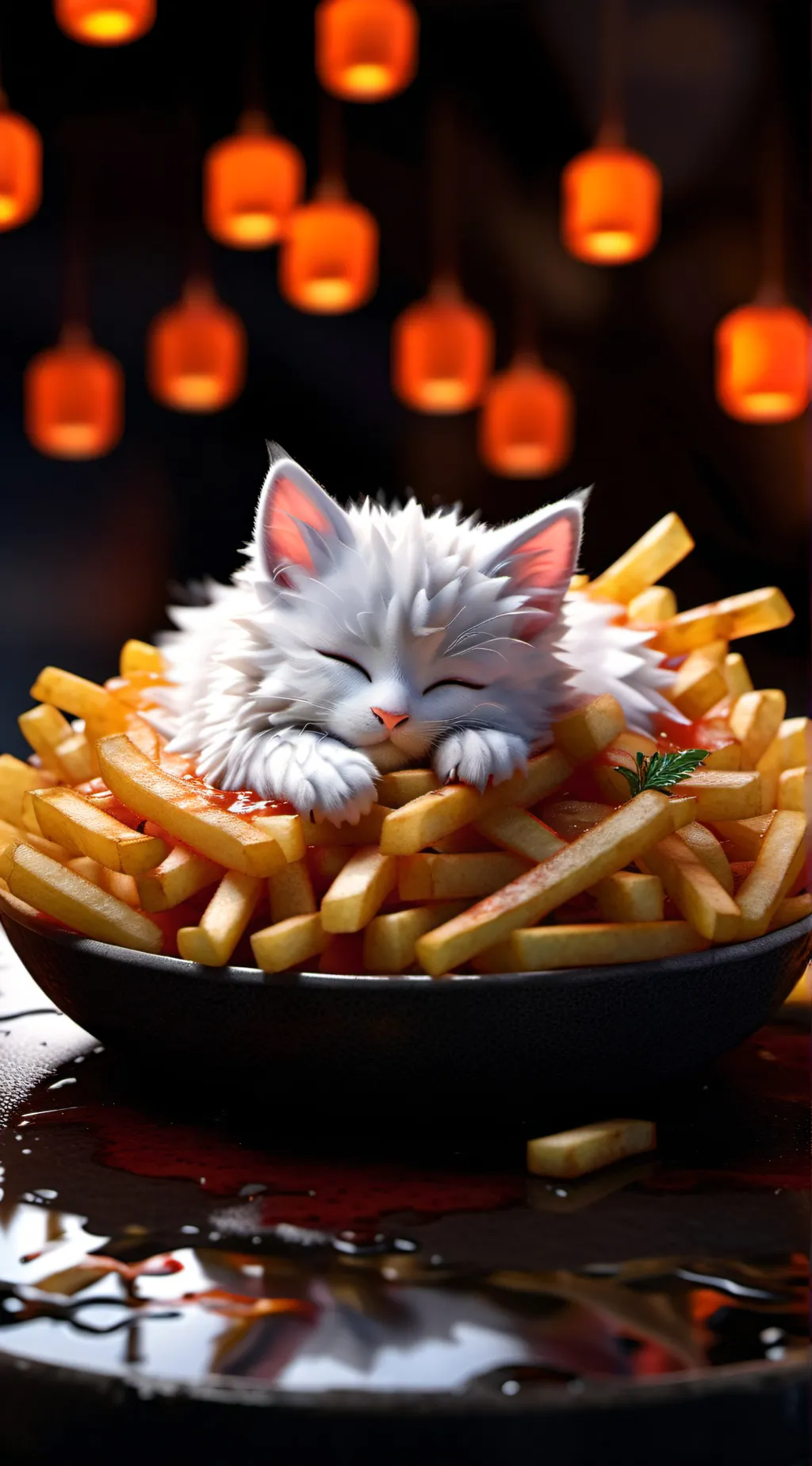 ai character: Fries background