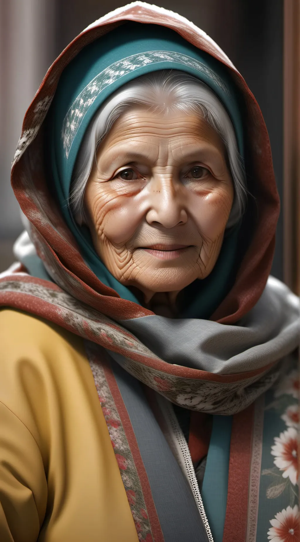 ai character: RADAL babushka background