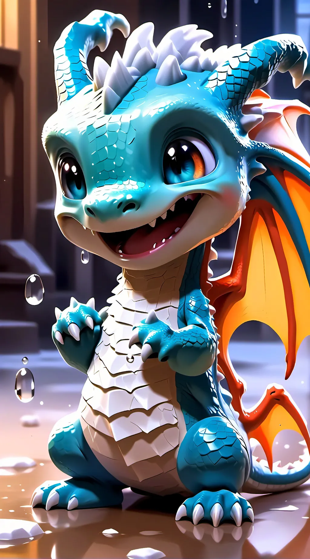 ai character: baby dragon kill background