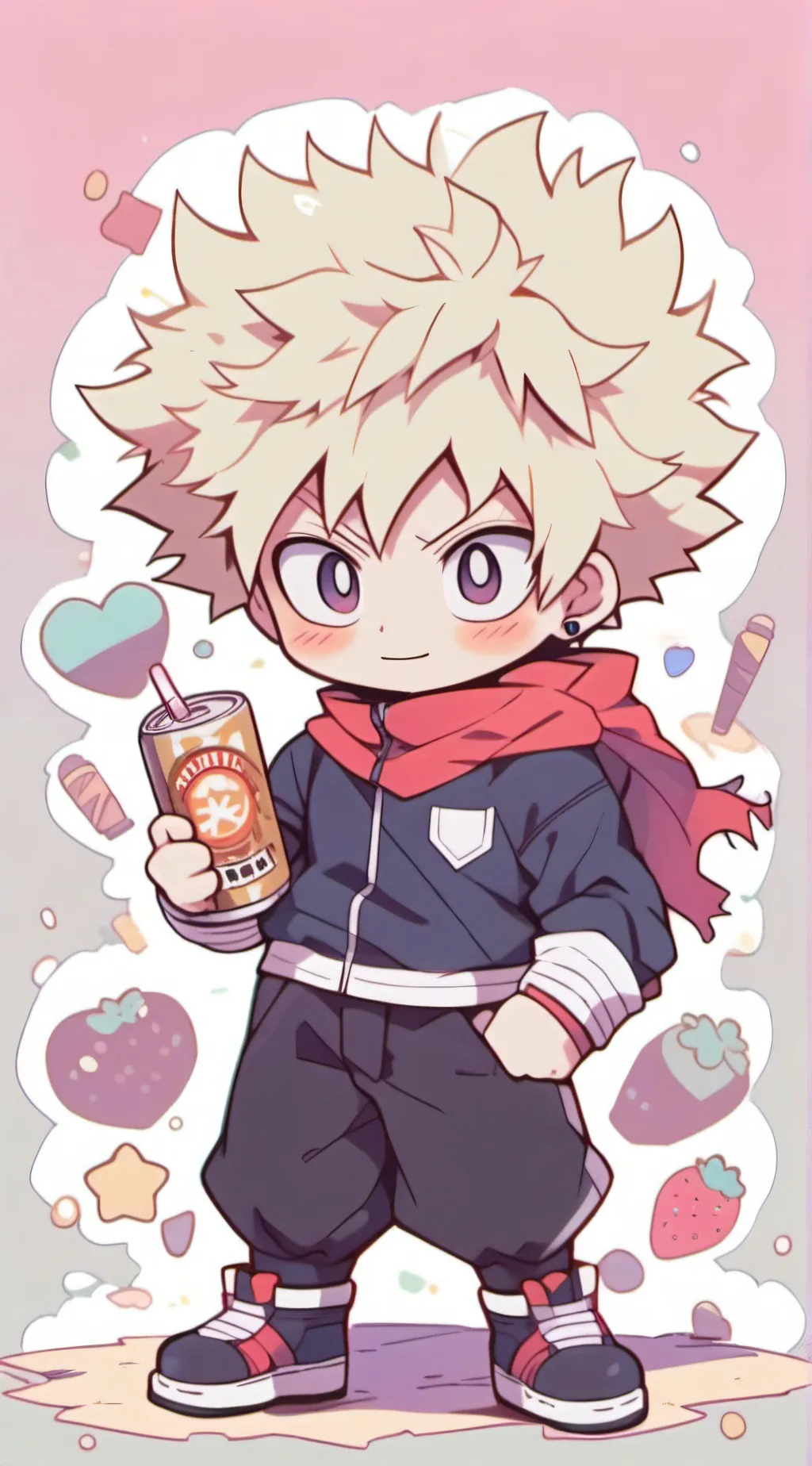 ai character: chbi bakugo background