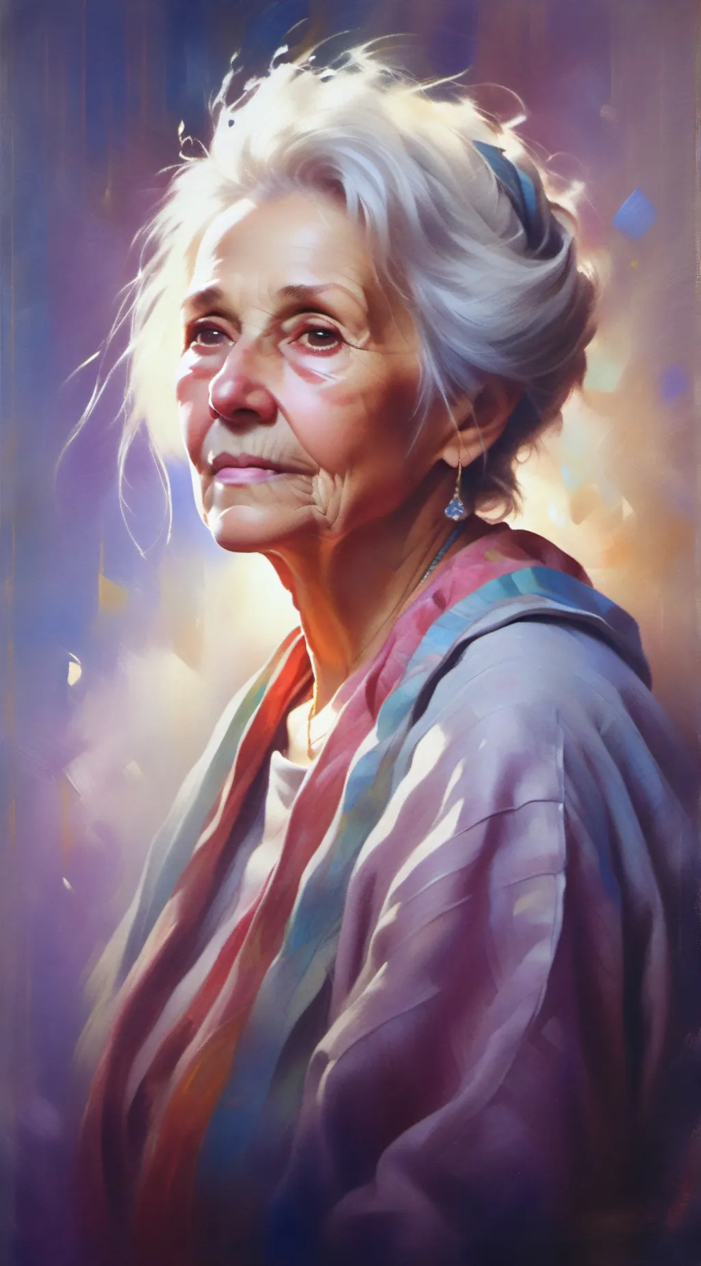 ai character: rip Maggie smith background