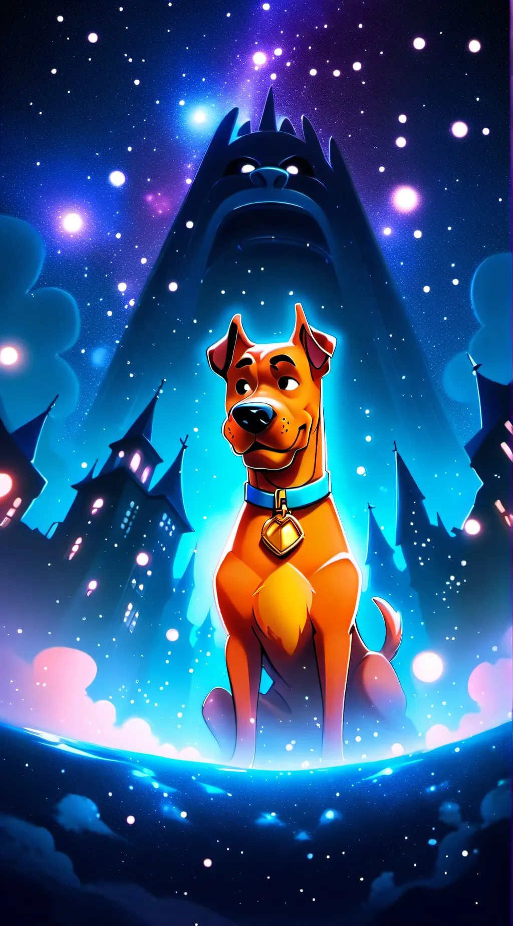 ai character: scooby doo mystery background