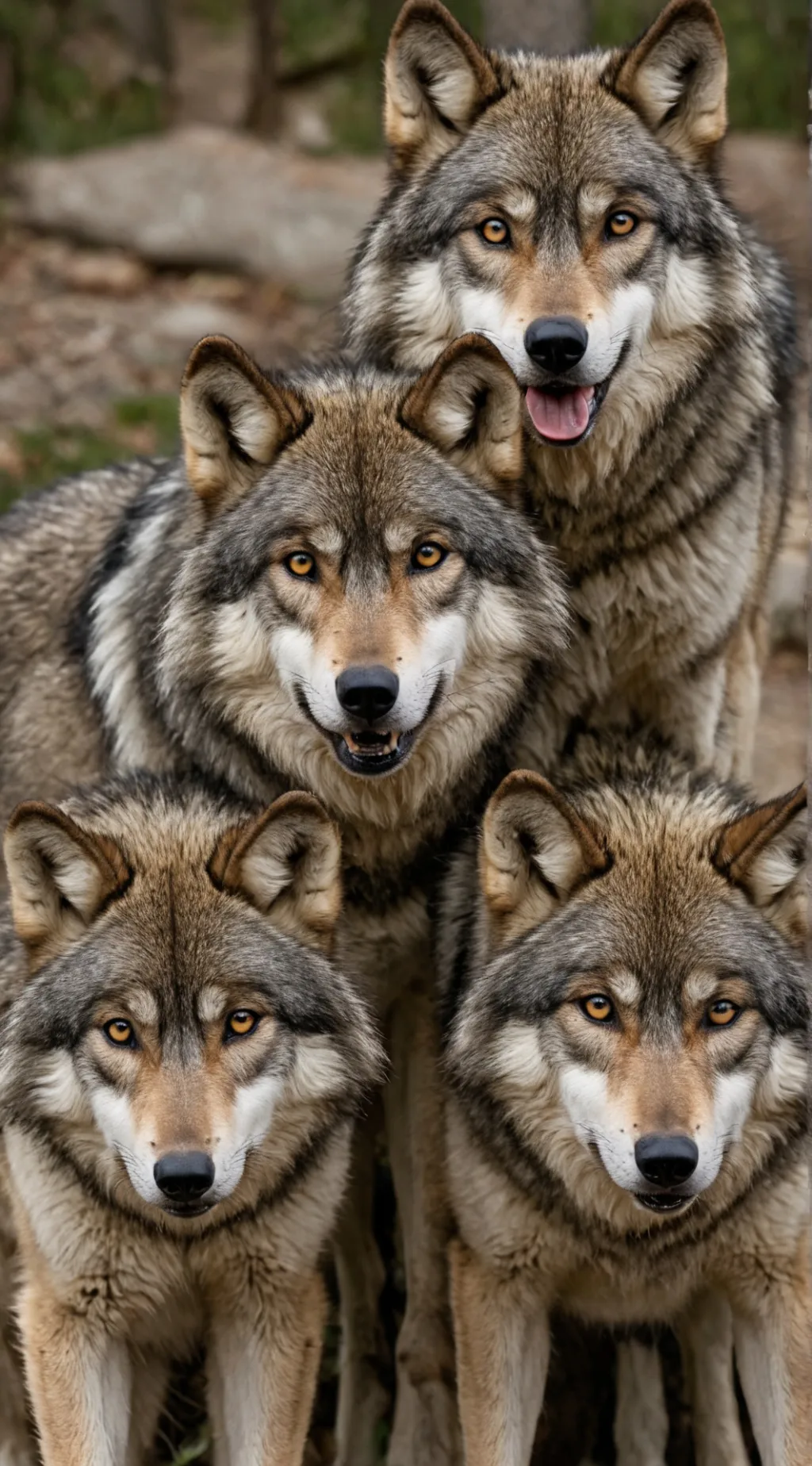 ai character: wolf enclosure  background