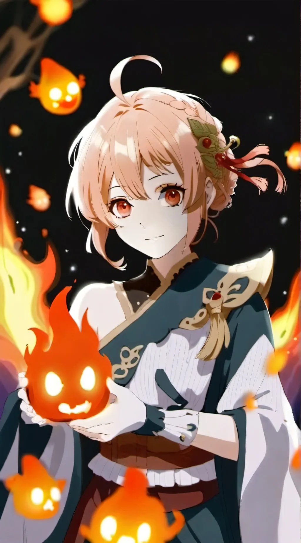 ai character: Amber background