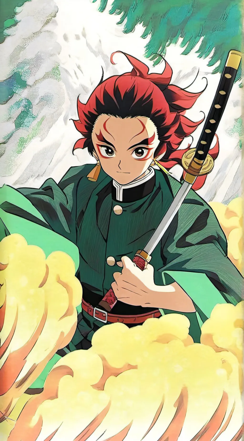 ai character: Tanjiro Kamado background