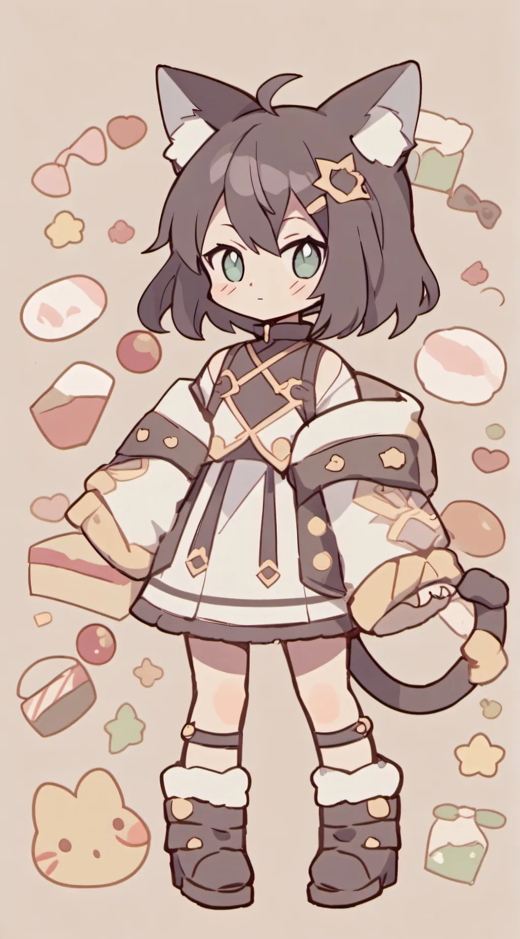 ai character: Giyuu but a cat background