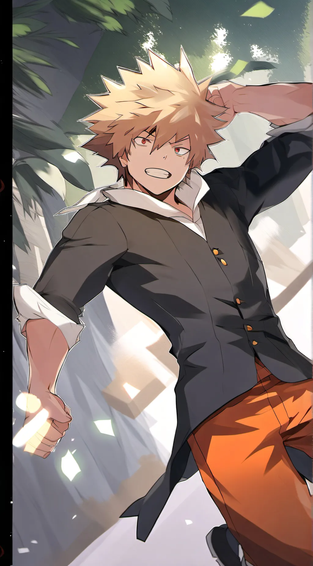 ai character: Bakugou  background