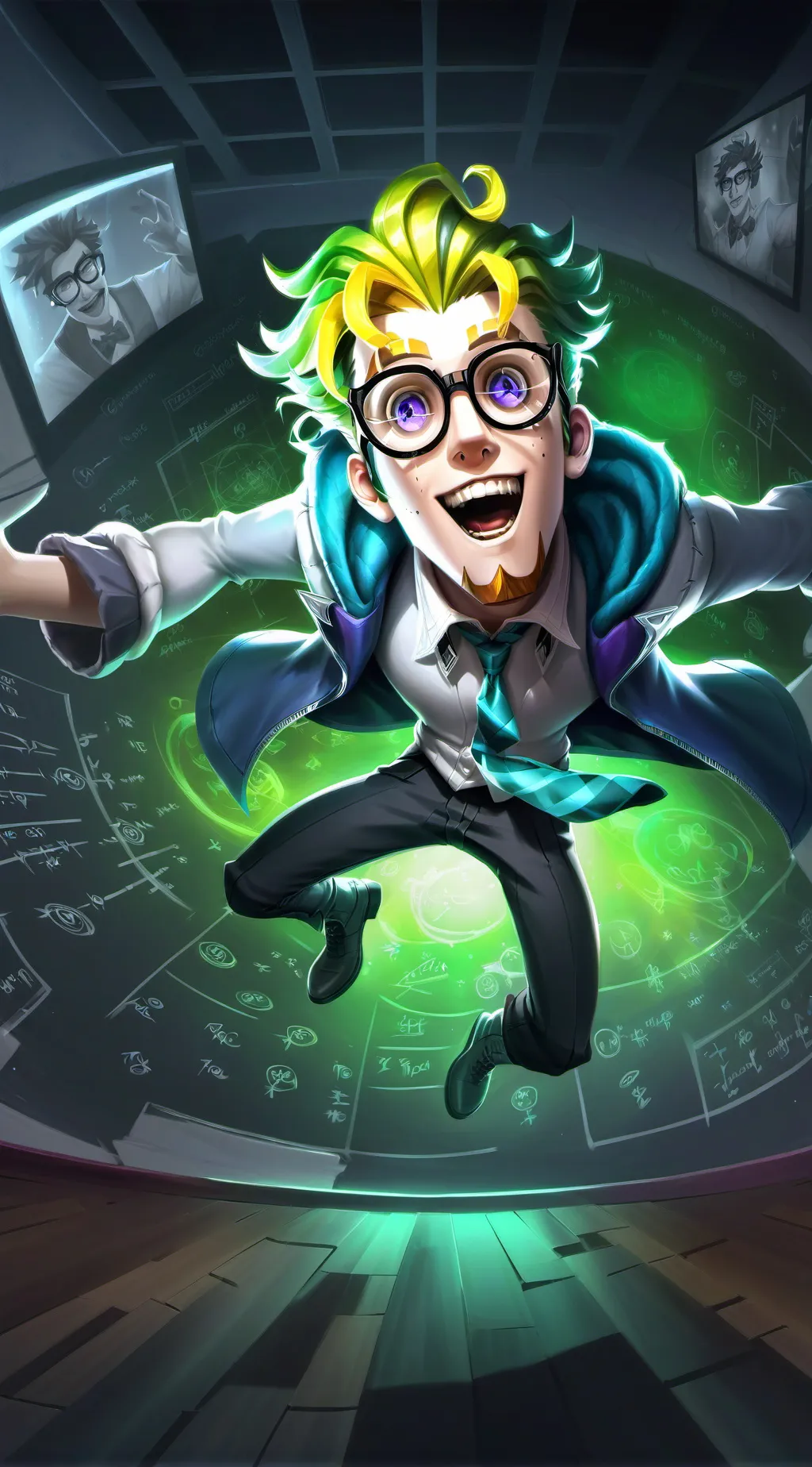 ai character: Dr. MemeLabs background