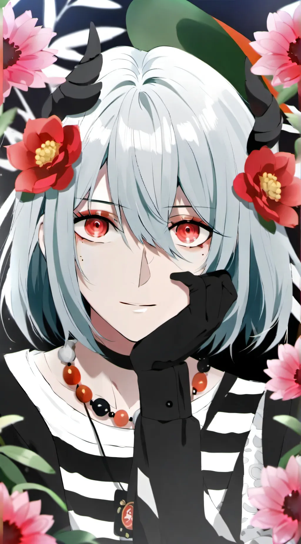 ai character: Female beetlejuice background