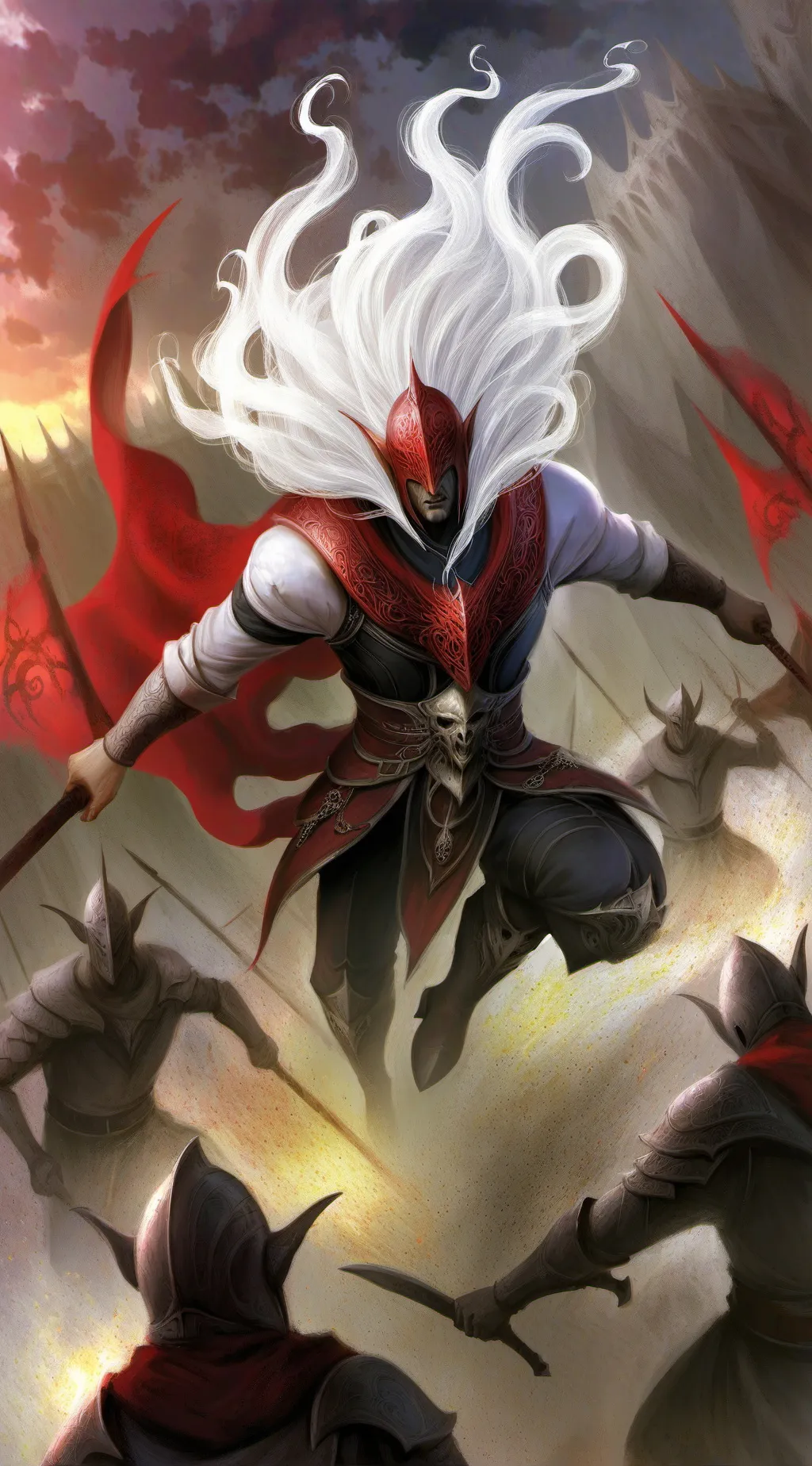 ai character: shadow background