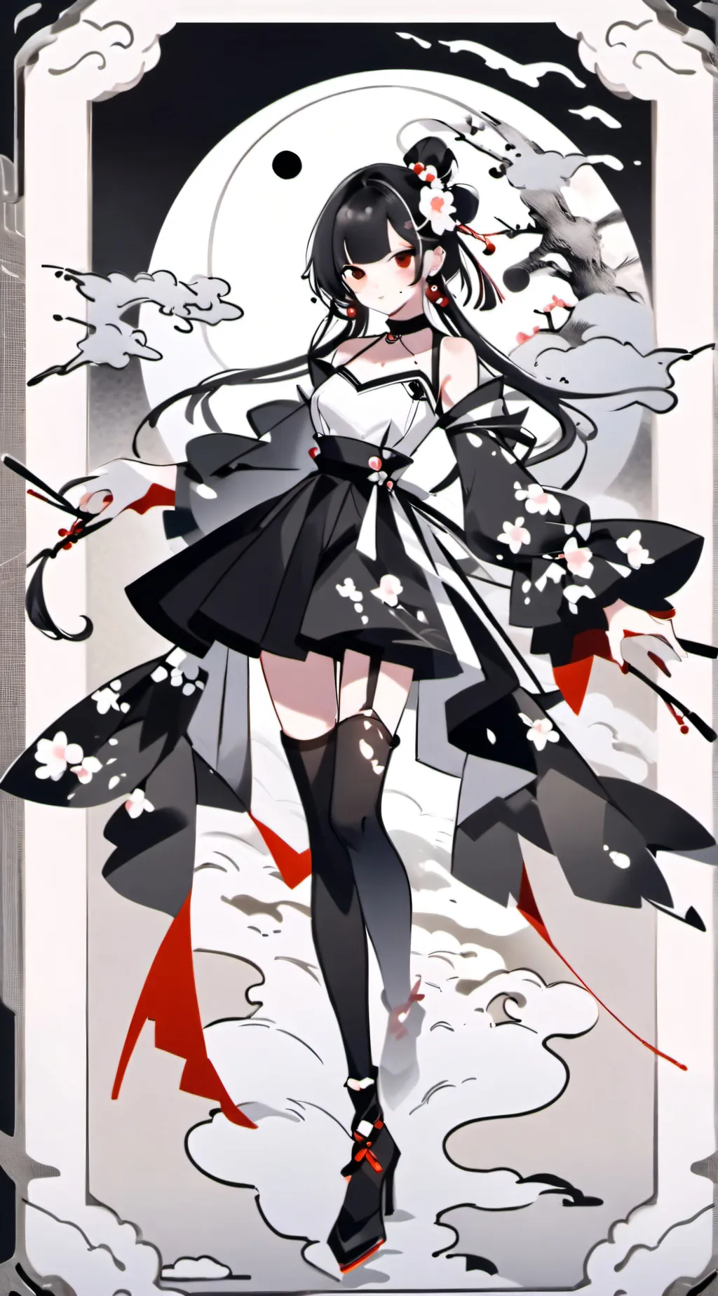 ai character: yin yang background