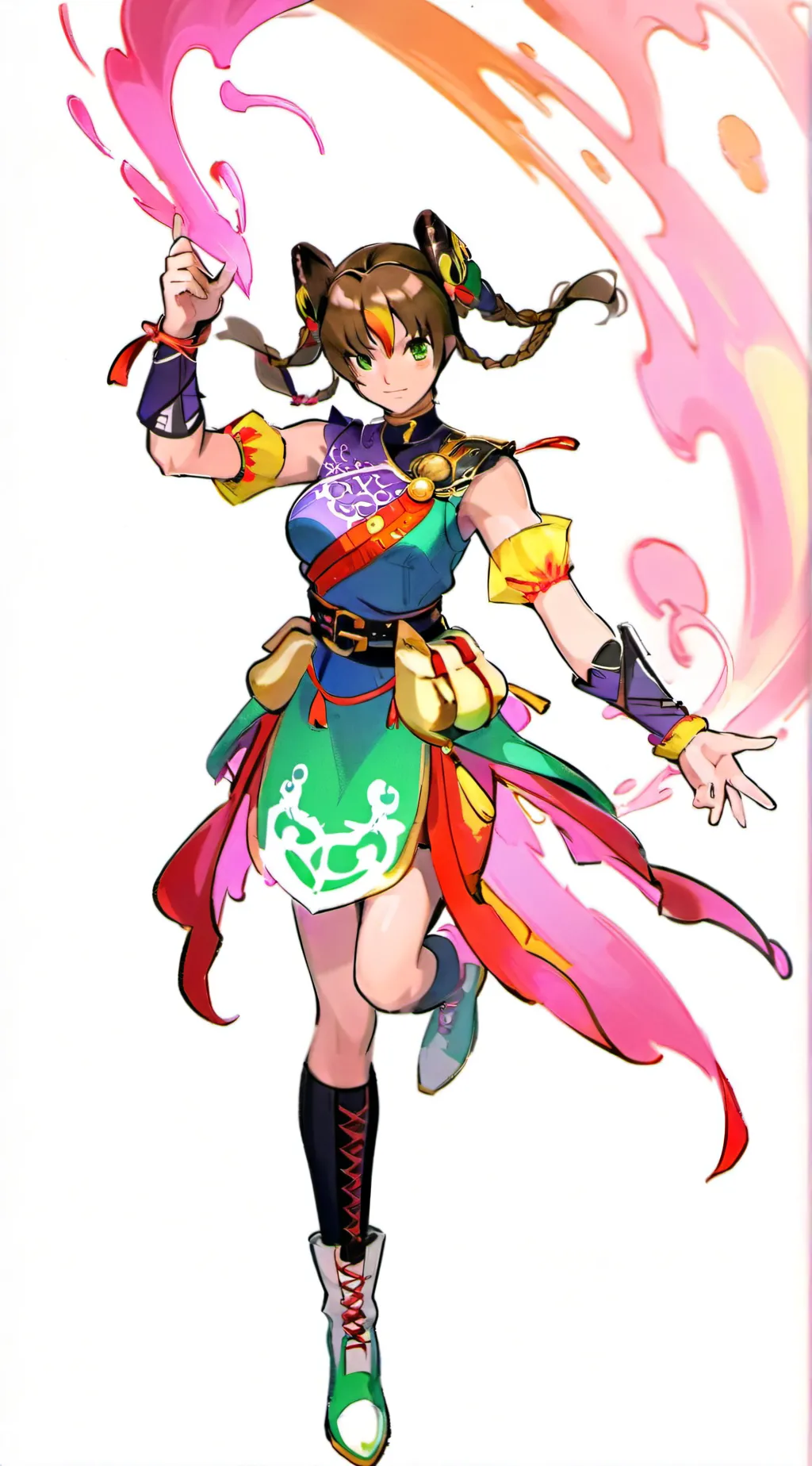 ai character: June Lin Milliam background
