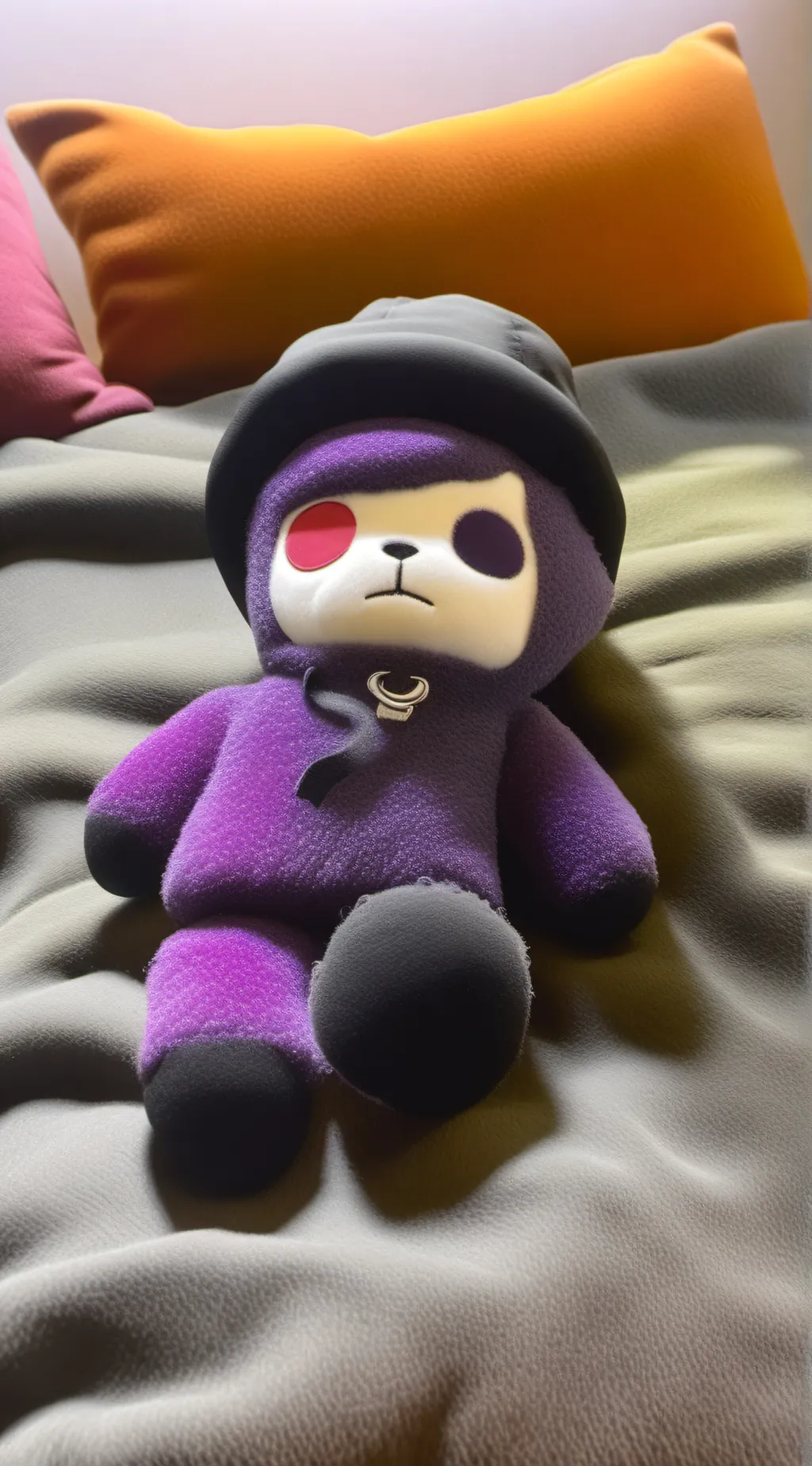 ai character: Uzi plushy background