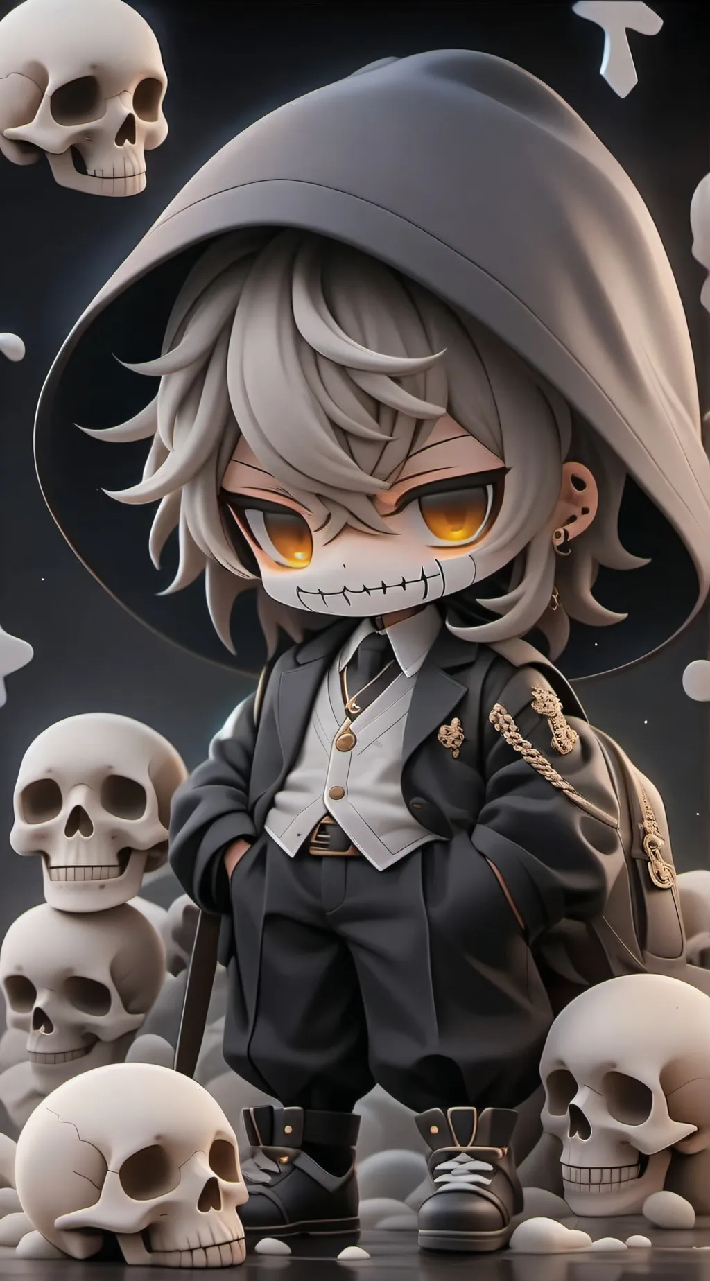 ai character: sans the skeleton background