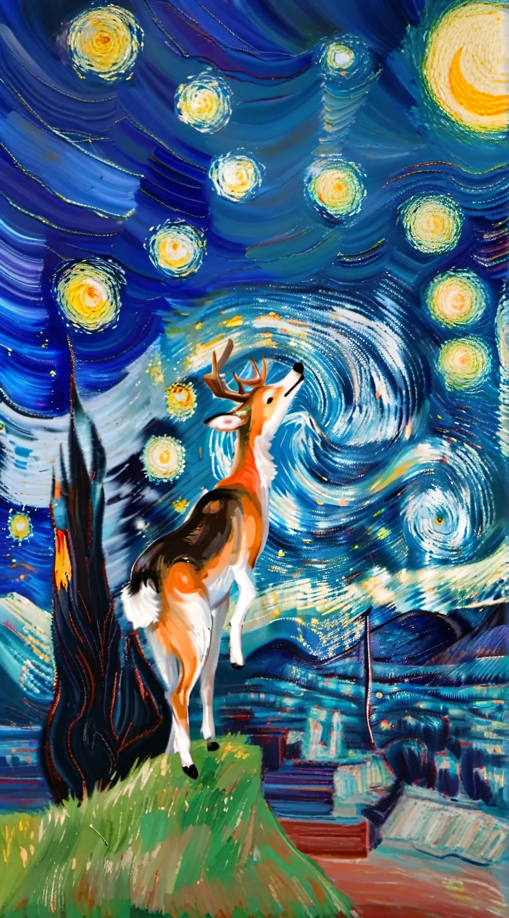 ai character: Sporit animal test background