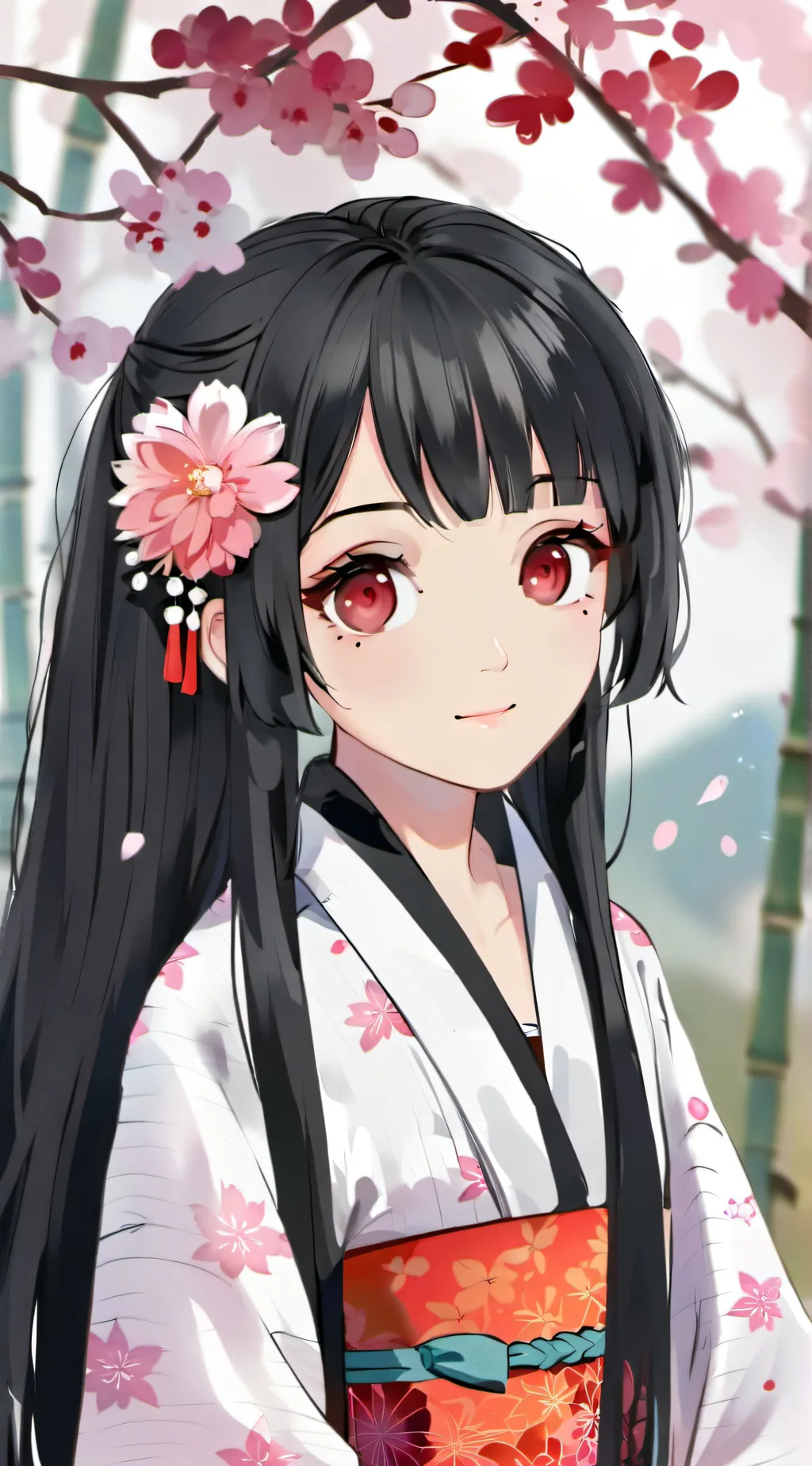 ai character: Nezuko background