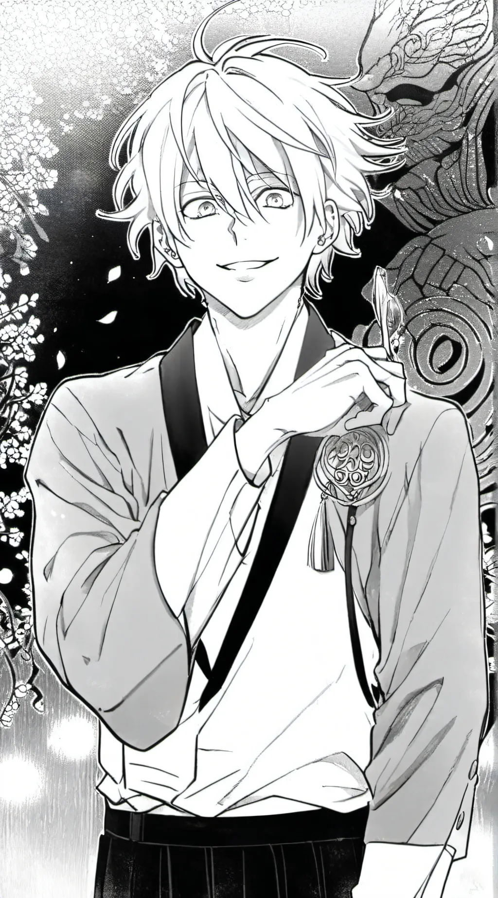 ai character: Gojo satruo background