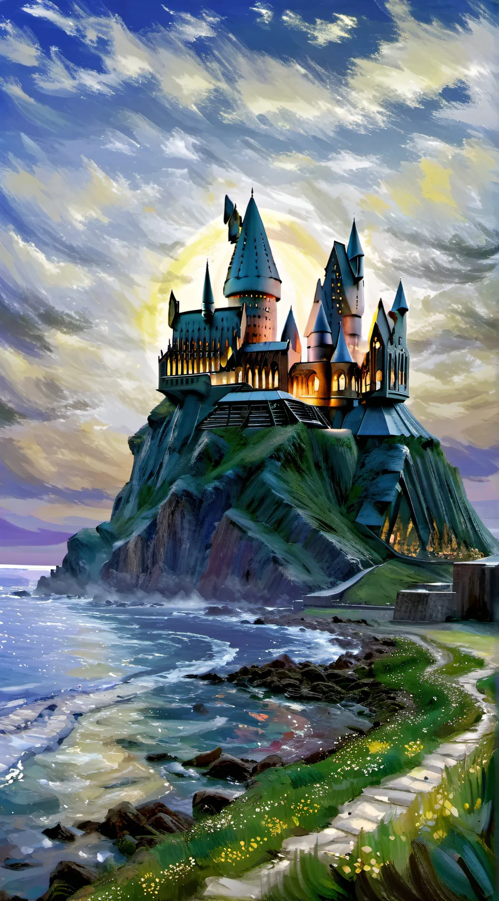 ai character: Hogwarts  background