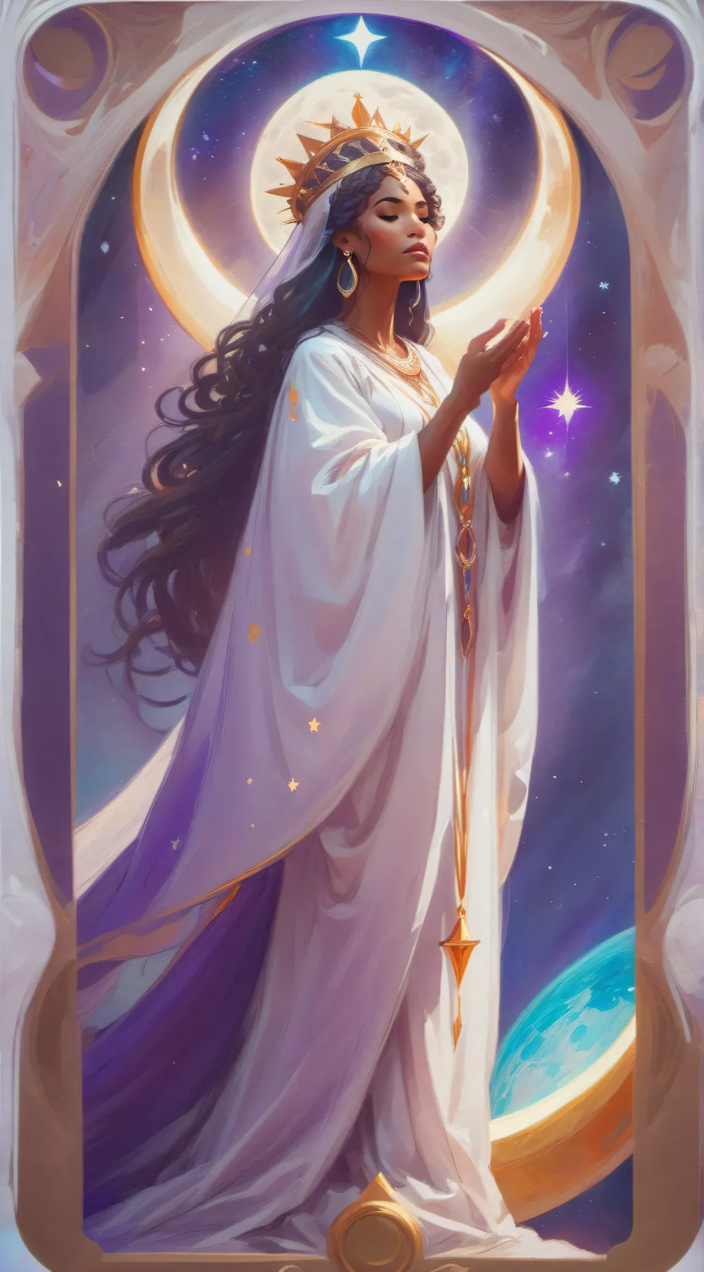 ai character: High Priestess  background