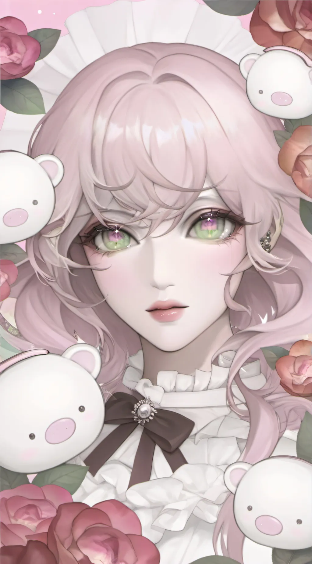 ai character: rose background