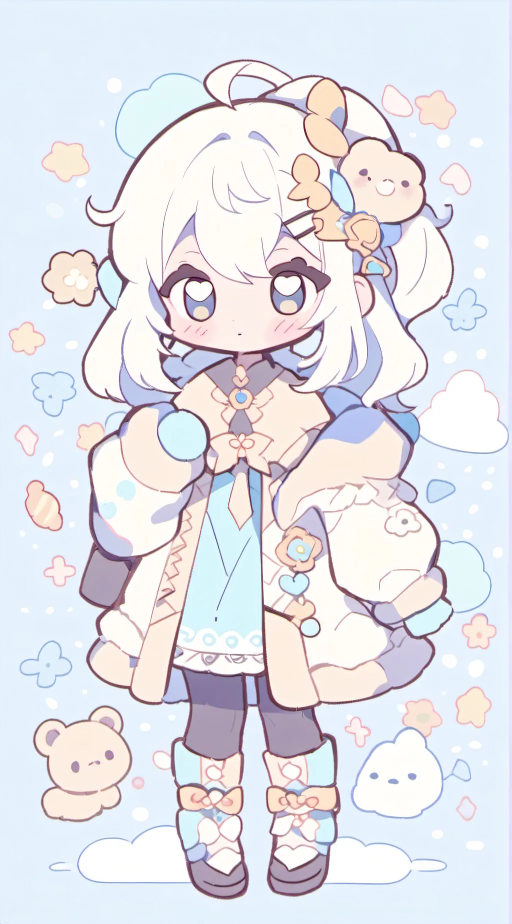 ai character: baby  background