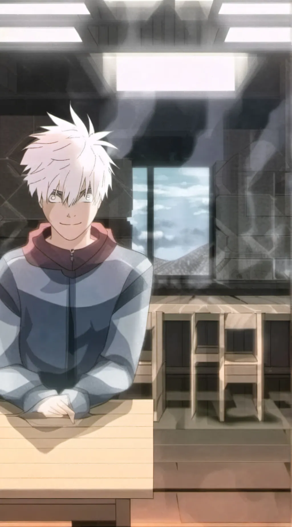 ai character: Super senior Gojo  background