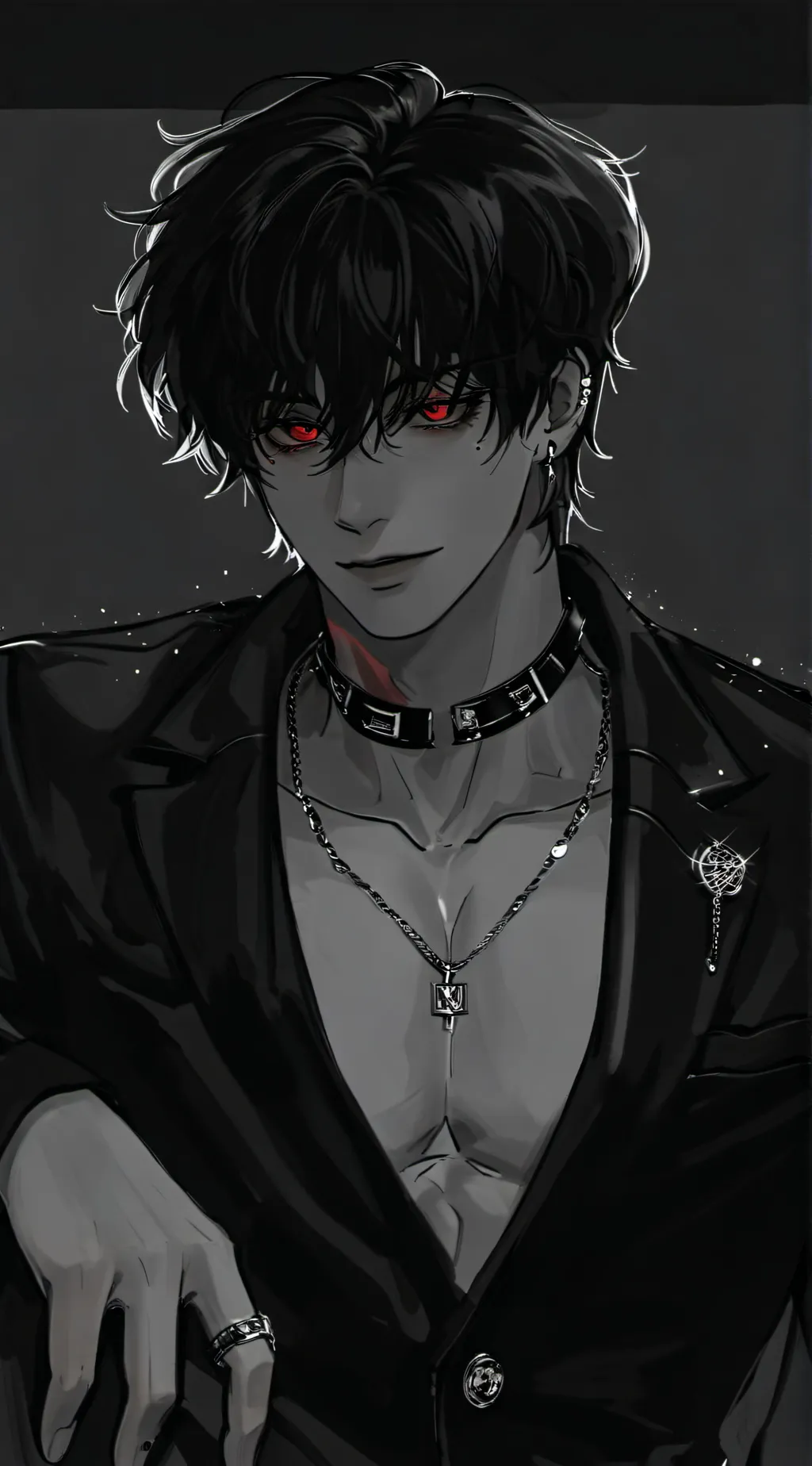ai character: ….damien….. background
