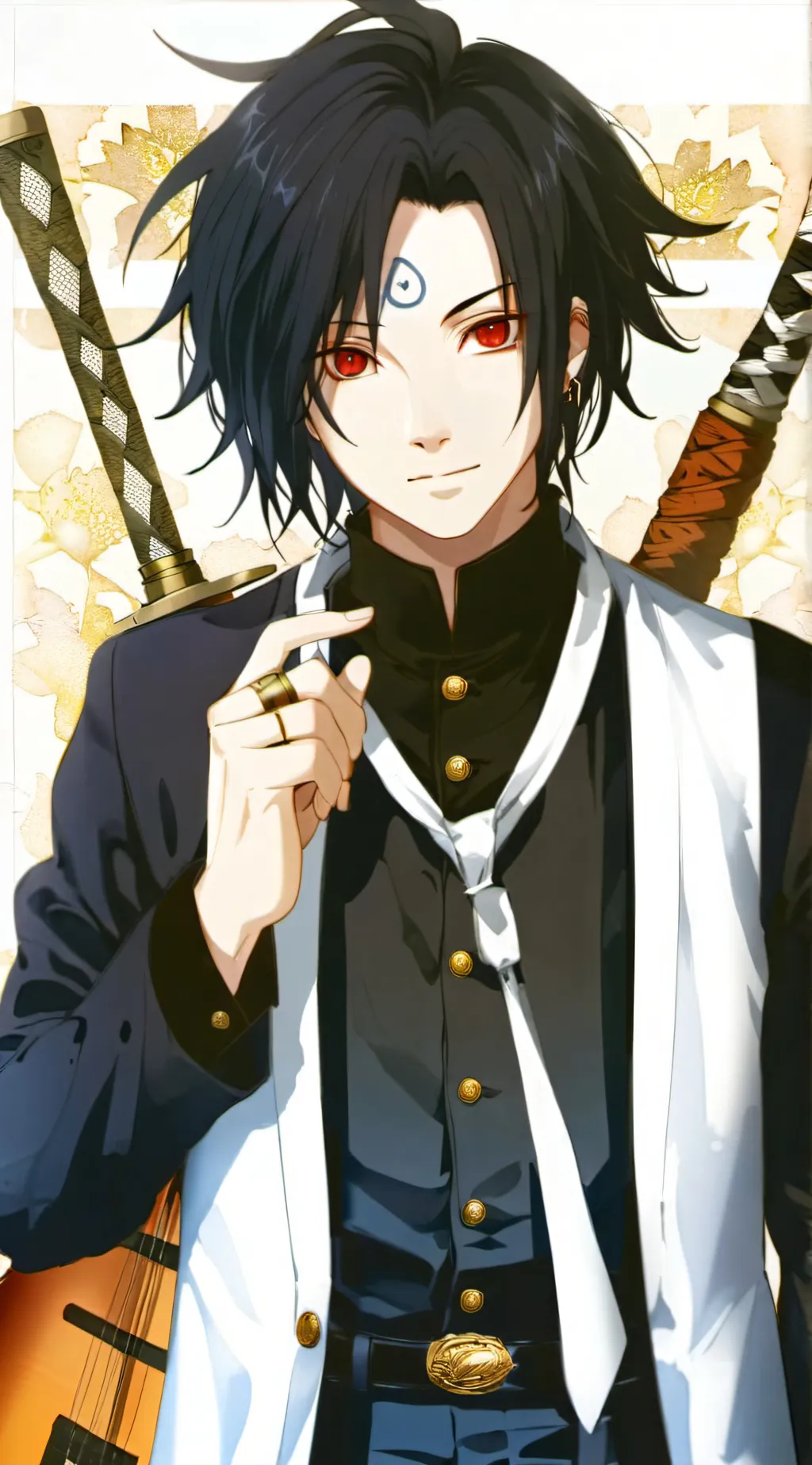 ai character: Sasuke uchiha background